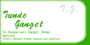 tunde gangel business card